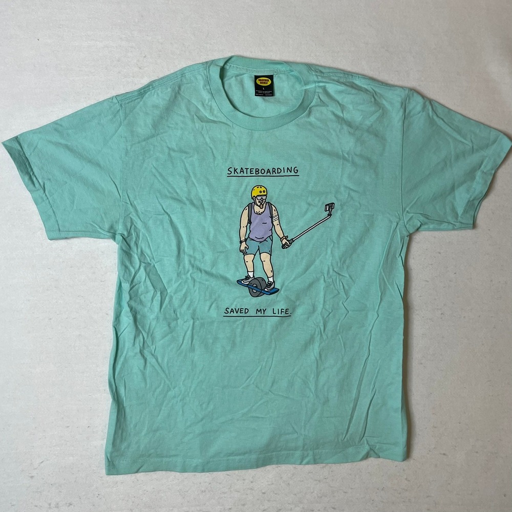 Brother Merle Skateboarding Saved My Life Graphic T‎ Shirt Mens Size L